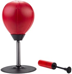 Twisk boksbal stress buster op standaard met handpomp rood zwart