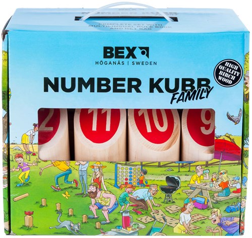 Kubb houten werpspel voor familie en kinderen - Number Kubb Family