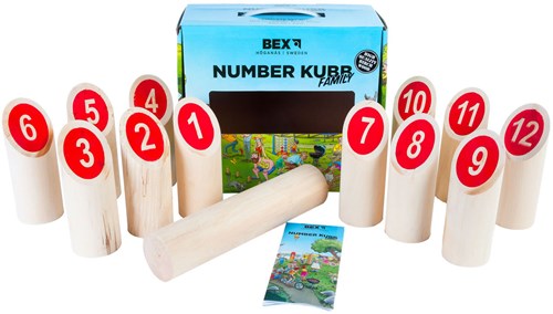 Kubb houten werpspel voor familie en kinderen - Number Kubb Family-3