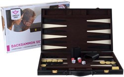 Backgammon jeu de société classique 18 pouces brun ivoire édition luxe