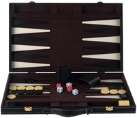Backgammon klassiek bordspel 18 inch bruin ivoor luxe uitvoering-2