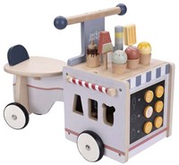Draisienne en bois chariot à glaces pour enfants - jouet draisienne chariot à glaces