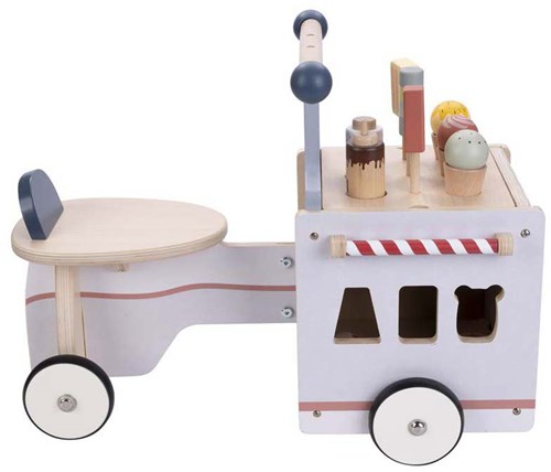 Houten loopfiets ijskar voor kinderen - loopfiets speelgoed ijskar-3