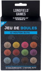 Angel Toys boules en bois jeu de boules set 12 pièces - coloré et naturel