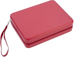 Longfield Games jeu de backgammon voyage 9 pouces rouge zipper gris noir rouge