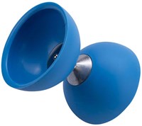 Angel Sports jouet diabolo caoutchouc avec baguettes métalliques bleu-3