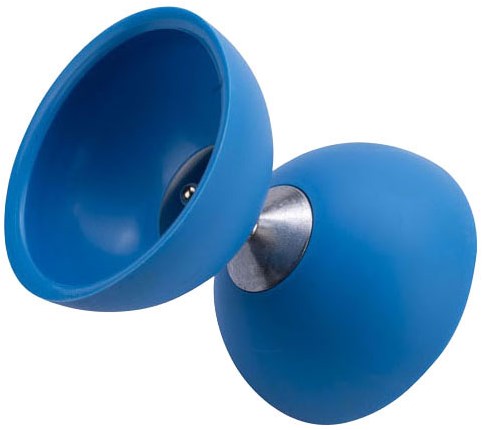 Angel Sports jouet diabolo caoutchouc avec baguettes métalliques bleu-3