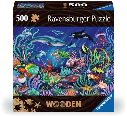 Ravensburger houten puzzel dieren onder de zee 500 stukjes
