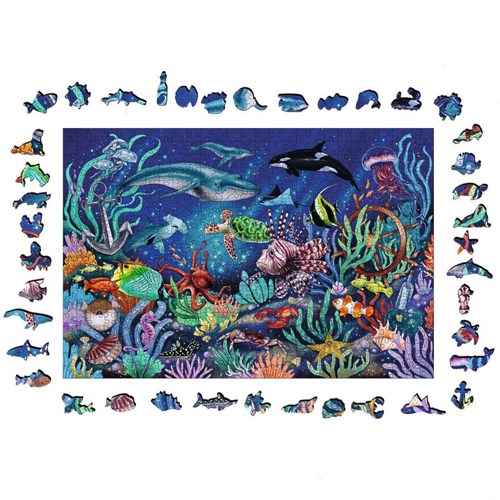 Ravensburger houten puzzel dieren onder de zee 500 stukjes-3