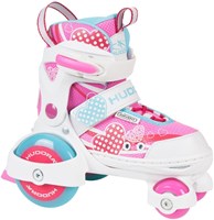 Hudora rolschaatsen verstelbaar roze voor kinderen maat 30-33