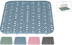 Excellent Houseware afdruipmat kunststof groen keukenaccessoire 59,4x26cm