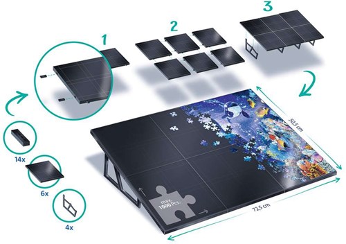 Ravensburger puzzel accessoire - Puzzel ezel tot 1000 stukjes zwart-2