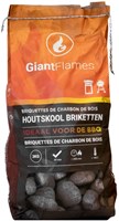 Giant Flames briquettes de charbon 3 kg barbecue certifié PEFC