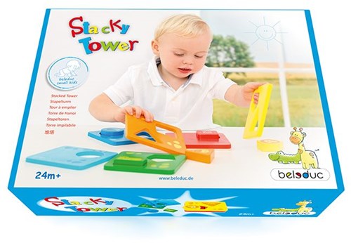 Beleduc jeu d'empilement Stacking Friends jouet en bois éducatif-3