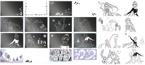 Totum Disney Frozen livre à gratter - activités créatives et coloriage avec autocollants-2