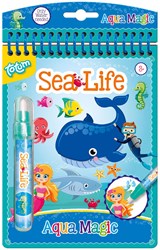 Totum Aqua Magic livre de coloriage à l'eau Sealife - livre réutilisable