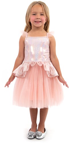 Little Adventures - Roze Gouden Tutu Jurk verkleedjurk voor kinderen