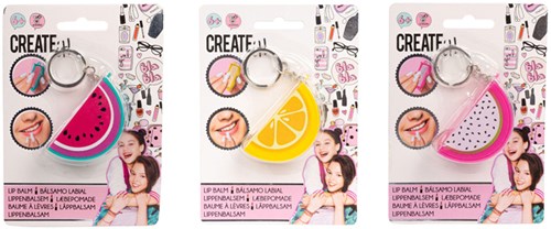 Canenco lippenbalsem sleutelhanger tropisch fruit voor kinderen
