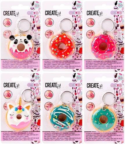 Create it! baume à lèvres donut porte-clés maquillage jouet