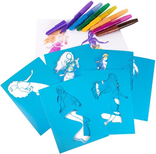 Canenco set de feutres souffleurs La Petite Sirène jouet créatif-2