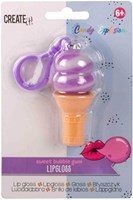 Candy Explosion lipgloss ijsje sleutelhanger paars voor kinderen-3