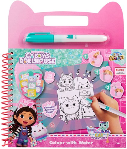 Canenco Gabby's Dollhouse waterkleurboekje creatief speelgoed voor kinderen