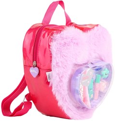 Canenco set de maquillage jouet dans un sac à dos peluche violet pour enfants