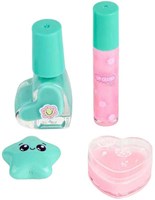 Canenco set de maquillage jouet dans un sac à dos peluche violet pour enfants-3