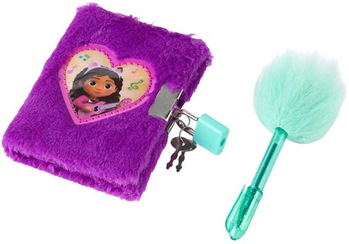 Canenco dagboek Gabby's Poppenhuis met pluche pen en slotje-2