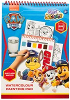 Canenco Paw Patrol livre de coloriage à l'aquarelle avec pinceau et 24 pages