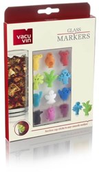 Vacu Vin marque-verres party people silicone lot de 12 pièces multicolore