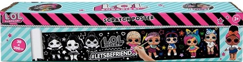 L.O.L. Surprise affiche à gratter XXL jouet créatif carton noir-2