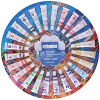 Coffret peinture acrylique 25 couleurs avec palette - peinture loisir - tubes 12 ml