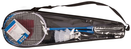 Badmintonset sport speelgoed - 2 rackets, 3 shuttles, hoes, multicolor-3