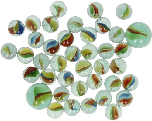 Set de billes en verre 40 pièces multicolores pour enfants-3
