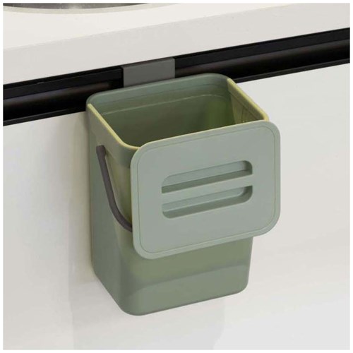 Afvalbak keuken groen 3L - compact afvalbakje voor keukenafval-2