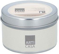 Bougie à la citronnelle extérieur chrome - bougie de jardin élégante contre les moustiques