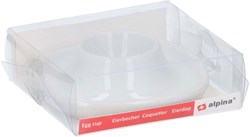 Edco coquetier porcelaine blanc vaisselle classique 10x10x3cm