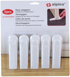 Deurstoppers wit set van 5 - Veiligheid speelgoed accessoire