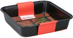 Bakvorm vierkant zwart cakevorm non-stick 23x22x5cm keuken