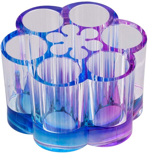 Make-up Organizer kwastenhouder blauw - 7 vakken make-up tafel-2