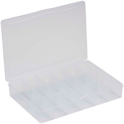 Boîte de rangement plastique blanc 26,7cm - organiseur transparent pour jouets