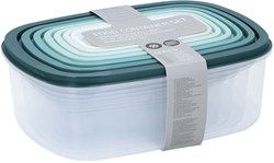 Bewaardoos set voedselcontainers met deksel multicolor keukenopbergers