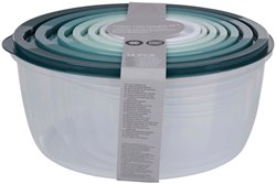 Bewaardoos opbergset multicolor met deksel - stapelbare dozen