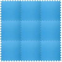 Edco zwembadmat set - zwembad bescherming 9 stuks blauw