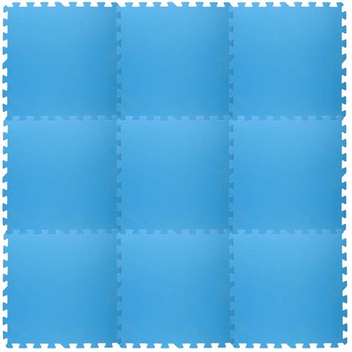 Edco zwembadmat set - zwembad bescherming 9 stuks blauw