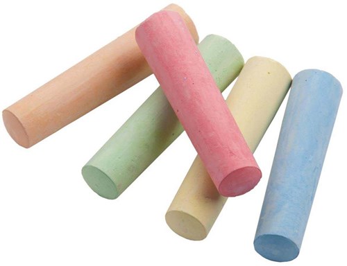 Edco stoepkrijt set - 15 stuks pastelkleuren voor buitenplezier-2