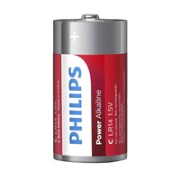 Pile alcaline Philips C Powerlife LR14 - 2 pièces énergie jouets