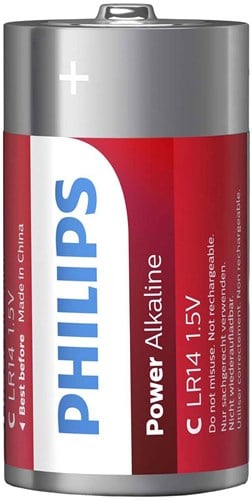 Pile alcaline Philips C Powerlife LR14 - 2 pièces énergie jouets
