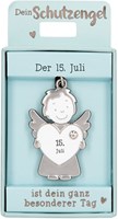 Depesche porte-clés ange gardien 15 juillet porte-bonheur cadeau